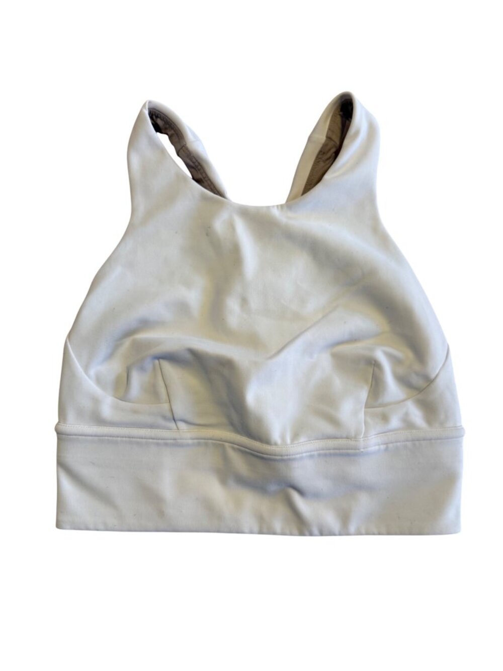 SIZE 4 Lululemon Wunder Train White Sports Bra